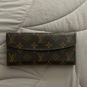 Vintage Louis Vuitton Dark Brown Monogram Wallet with checkbook cover